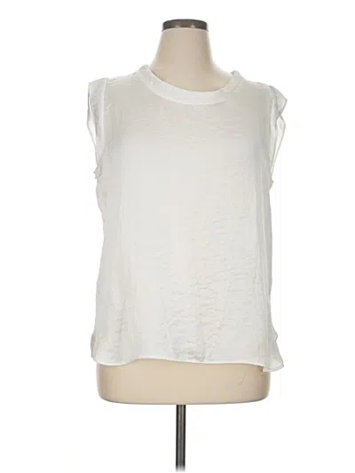 Pre-owned Dkny Sleeveless Blouse In White