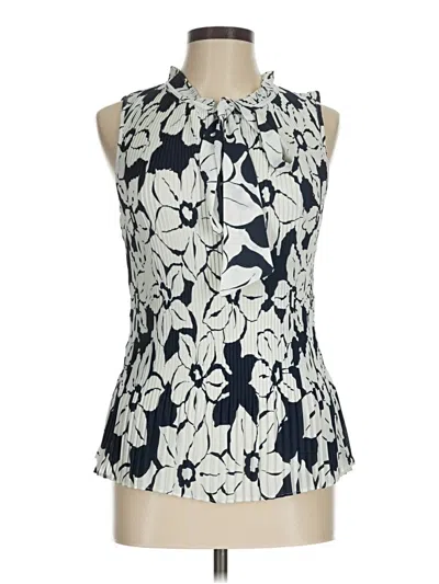 Pre-owned Dkny Sleeveless Blouse In White