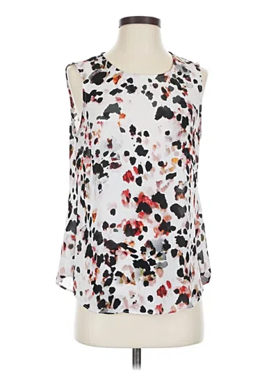 Pre-owned Dkny Sleeveless Blouse In White