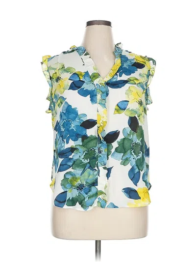 Pre-owned Dkny Sleeveless Blouse In Yellow