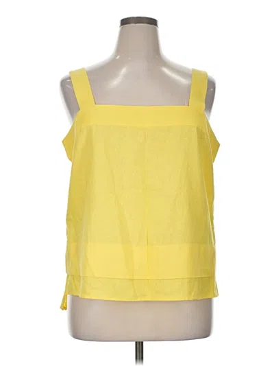 Pre-owned Dkny Sleeveless Blouse In Yellow