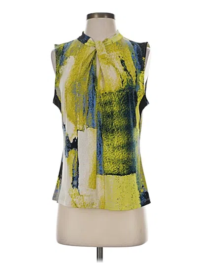 Pre-owned Dkny Sleeveless Blouse In Yellow