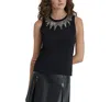 Dkny Sequin Knit Tank In Black/silver