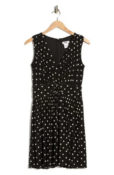 Dkny Sleeveless Fit & Flare Dress In Black