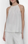 DKNY DKNY SLEEVELESS HALTER NECK CRINKLE TOP