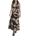 Dkny Wavering Leaf Printed Maxi Dress