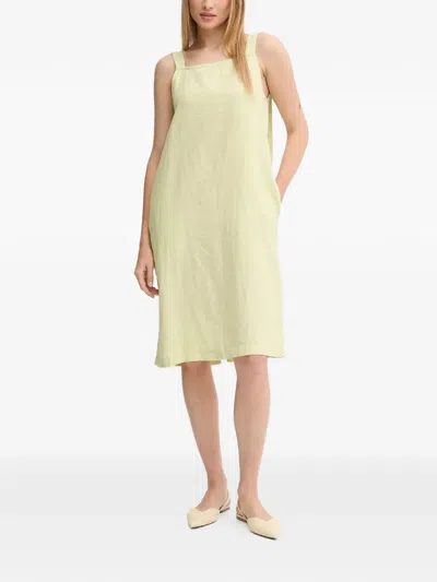 Dkny Sleeveless Midi Dress In Yellow