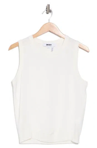 Dkny Sleeveless Mixed Media Sweater