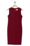 Dkny Sleeveless Sheath Dress In Red