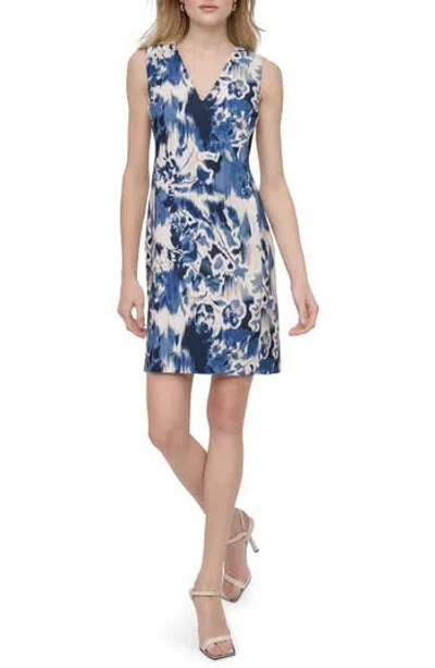 Dkny Sleeveless Shift Dress In Multi
