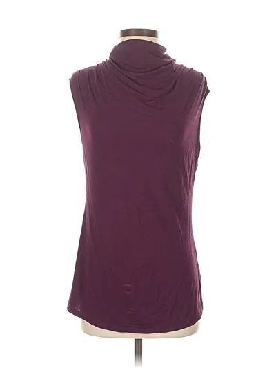 Pre-owned Dkny Sleeveless T-shirt In Burgundy