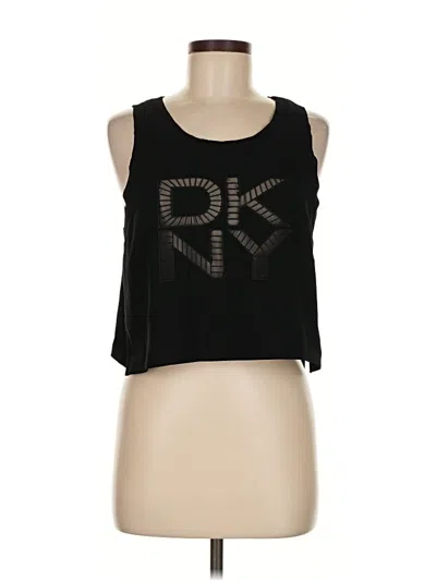Pre-owned Dkny Sleeveless Top Black Scoop Neck Tops