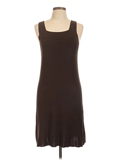 Pre-owned Dkny Sleeveless Top Brown Scoop Neck Tops