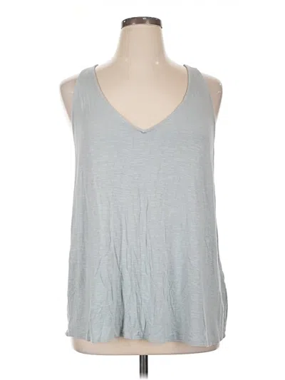 Pre-owned Dkny Sleeveless Top Gray V Neck Tops