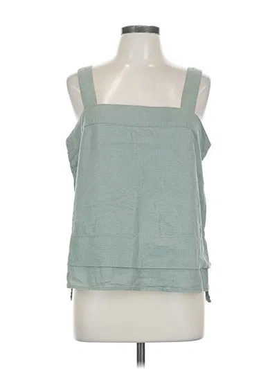 Pre-owned Dkny Sleeveless Top Green Square Neckline Tops