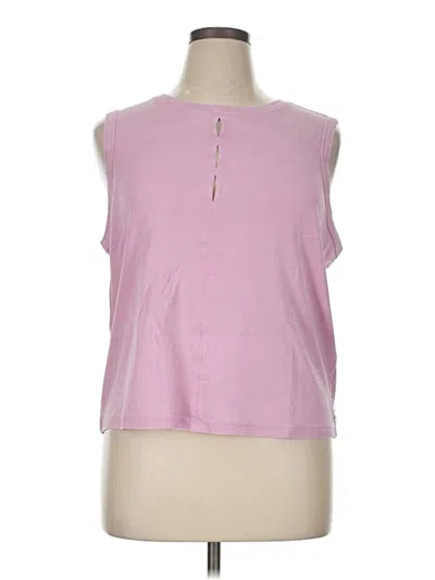 Pre-owned Dkny Sleeveless Top Pink Keyhole Neckline Tops