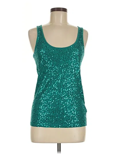 Pre-owned Dkny Sleeveless Top Teal Scoop Neck Tops