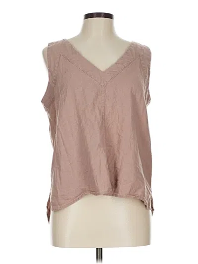 Pre-owned Dkny Sleeveless T-shirt In Brown