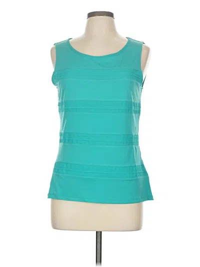 Pre-owned Dkny Sleeveless T-shirt In Teal