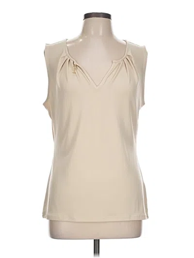 Pre-owned Dkny Sleeveless T-shirt In White