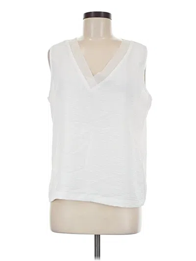Pre-owned Dkny Sleeveless T-shirt In White