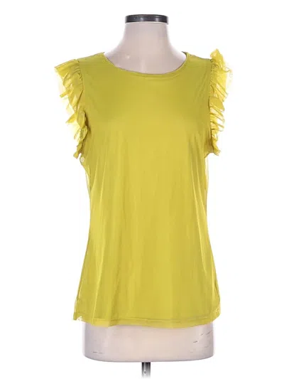 Pre-owned Dkny Sleeveless T-shirt In Yellow