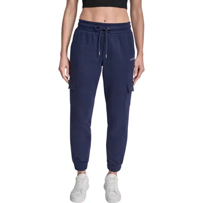 Dkny Slim Fit Cargo Joggers In Blue