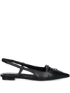 Dkny Mikado Slingback Pointed Toe Flat In Black
