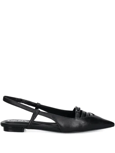 Dkny Slingback Ballerina Shoes In Black
