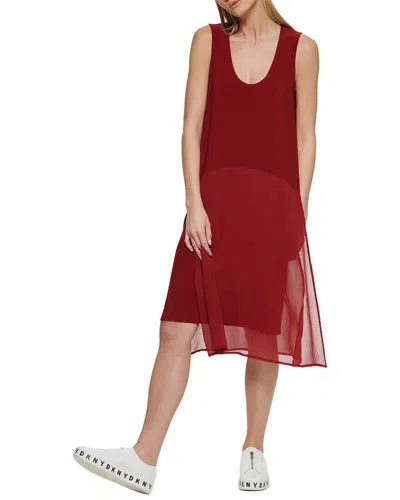Dkny Slip-on Dress In Red