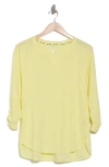 Dkny Slub Waffle High-low T-shirt In Citrus