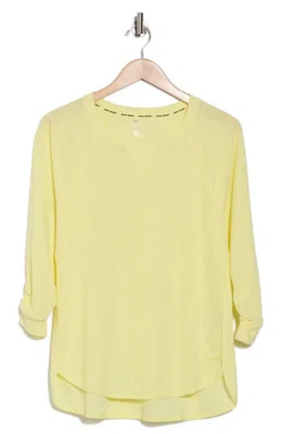 Dkny Slub Waffle High-low T-shirt In Citrus
