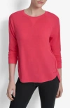 Dkny Slub Waffle High-low T-shirt In Pink