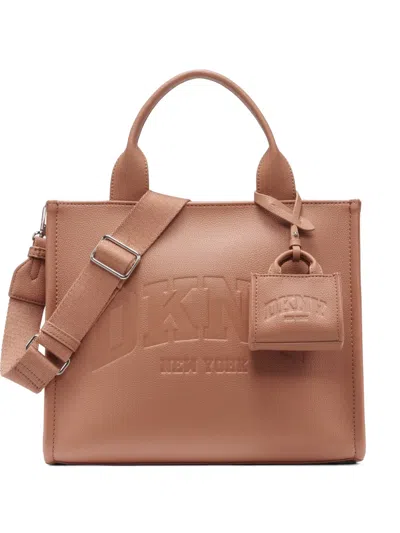 Dkny Small Hadlee Logo-embossed Tote Bag In Animal Print