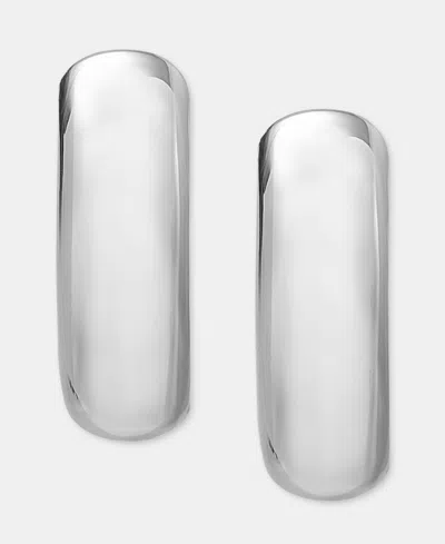Dkny Small Huggie Hoop Earrings, 0.59" In Silver