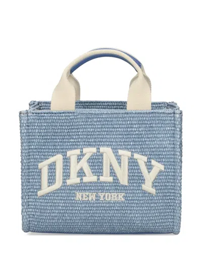 Dkny Small Logo Tote Bag In Blue