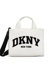 Dkny Small Logo-print Canvas Tote Bag In White