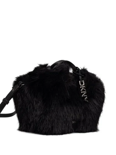 Dkny Small Paula Logo-plaque Tote Bag In Black