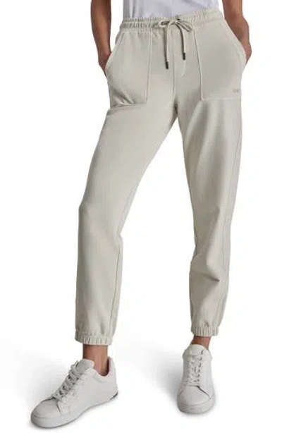 Dkny Smocked Waist Joggers In Oat