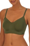 Dkny Smooth Essentials Bralette In Dark Olive
