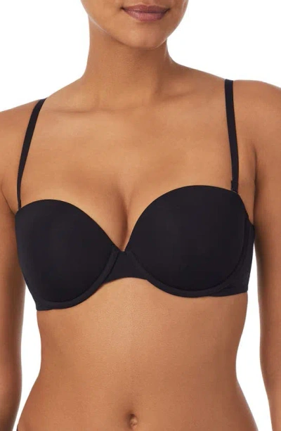 Dkny Smooth Strapless Underwire Push-up Bra In Black