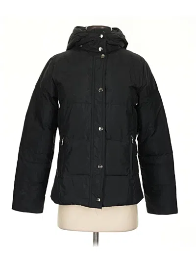 Pre-owned Dkny Snow Jacket In Black