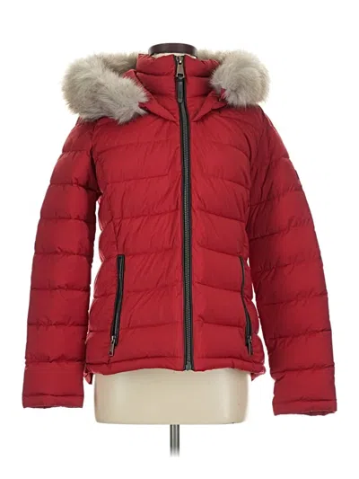 Pre-owned Dkny Snow Jacket In Red