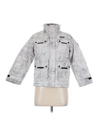 Pre-owned Dkny Snow Jacket In Silver