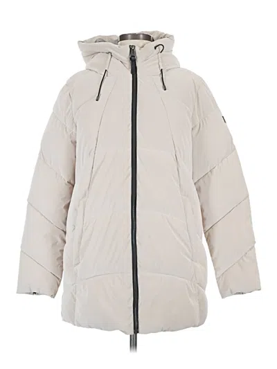 Pre-owned Dkny Snow Jacket In White