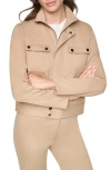 Dkny Soho Ponte Tech Jacket In Neutral