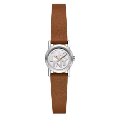 Dkny Soho Quartz Silver Dial Ladies Watch Ny2951 In Brown / Gold Tone / Rose / Rose Gold Tone / Silver / Tan