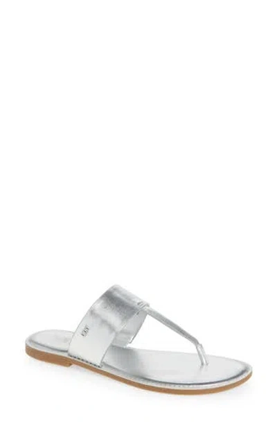 Dkny Solar T-strap Sandal In Silver