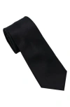 Dkny Solid Satin Tie In Black