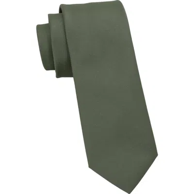 Dkny Solid Satin Tie In Green